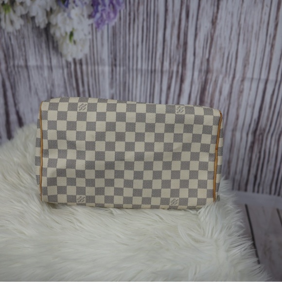 Louis Vuitton Azur Speedy 30 with lock and key - Picture 6 of 10